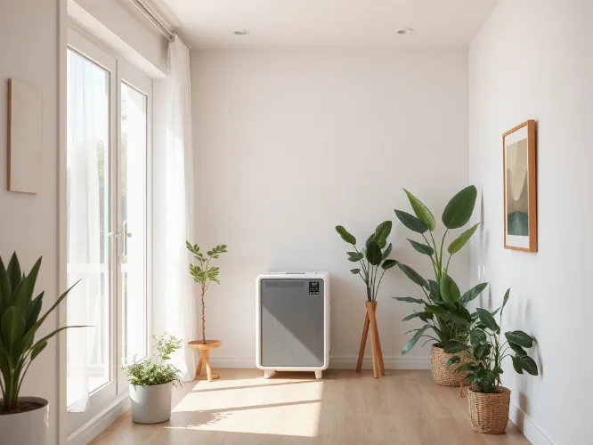 Modern home interior with focus on clean air and mold prevention